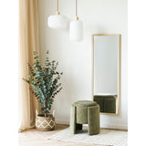 Waldorf Pouf – Green Chenille