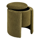 Waldorf Pouf – Green Chenille