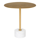 Lecco Side Table (Brass / Marble)