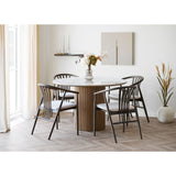 Athens Dining Table (White / Dark Brown)