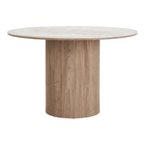 Athens Dining Table (White / Dark Brown)
