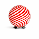 Candy Swirl Murano Table Lamp – Red & White Ø40