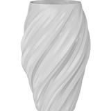 WAVE Vase WP Pearl White Large
