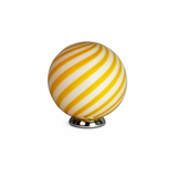 Candy Swirl Murano Table Lamp – White & Yellow Ø30