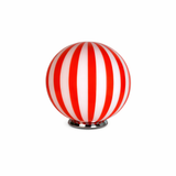 Candy Stripe Murano Table Lamp – Red & White Oval Ø40