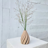 WAVE Bud Vase WOOD Light Oak