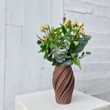 WAVE Vase WP WOOD Walnut Medium