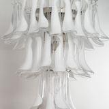 Murano Clear/White Petali Chandelier Ø75