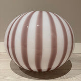Candy Swirl Murano Pendant Lamp – Dark Purple & White Ø40