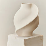 Ceramic Pirout Vase 02 42cm Raw White