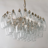Murano Clear Poliedri Chandelier 50 cm