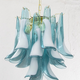 Murano Teal Blue Petali Chandelier Ø45