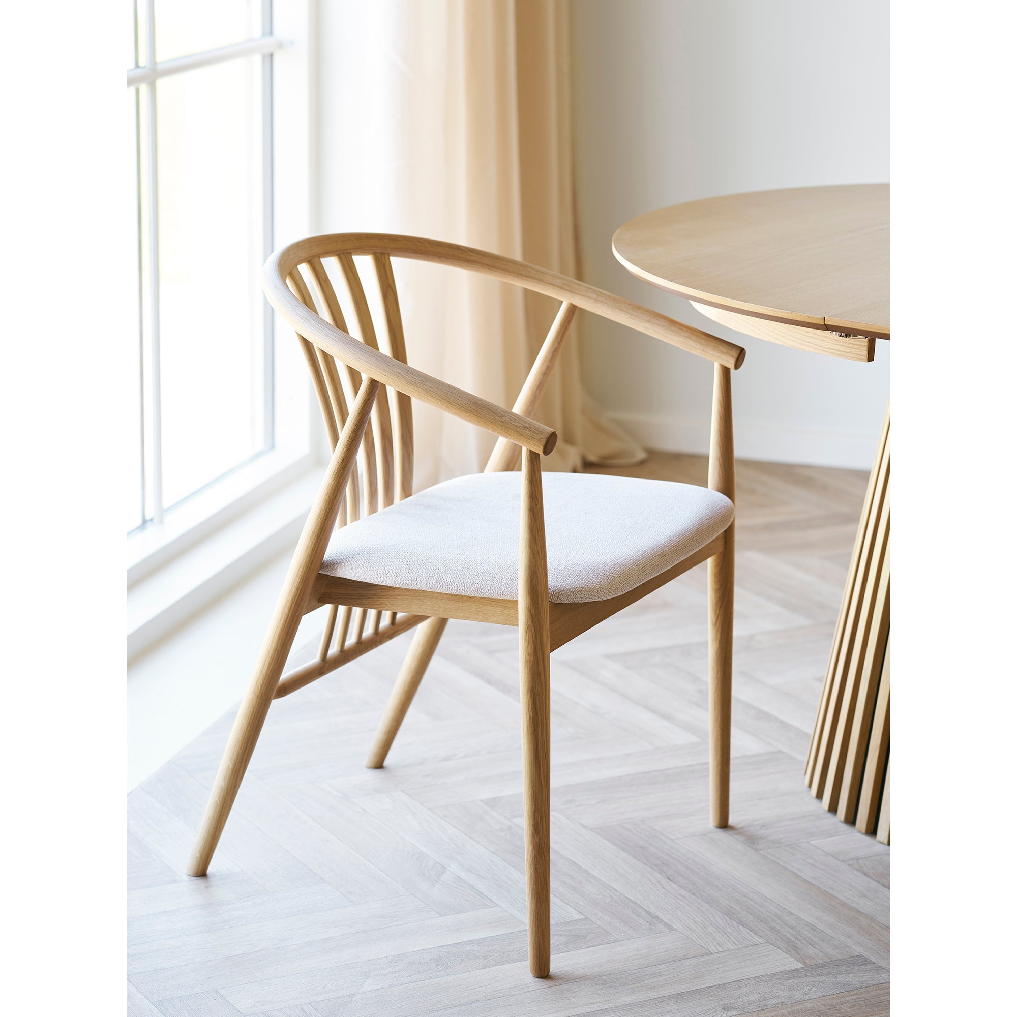 Agustin Dining Chair – Natural Oak - Bellavé Studio