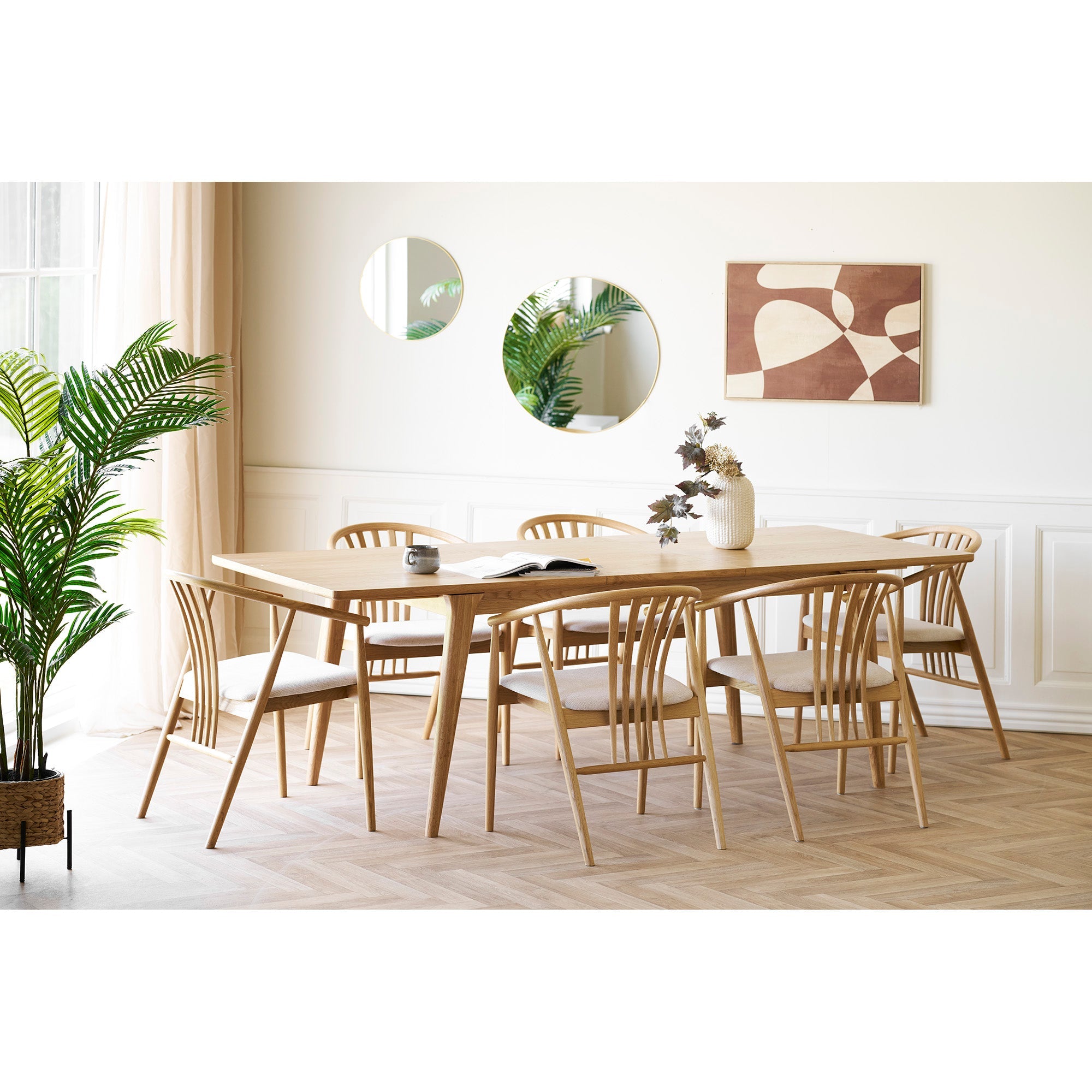 Agustin Dining Chair – Natural Oak - Bellavé Studio
