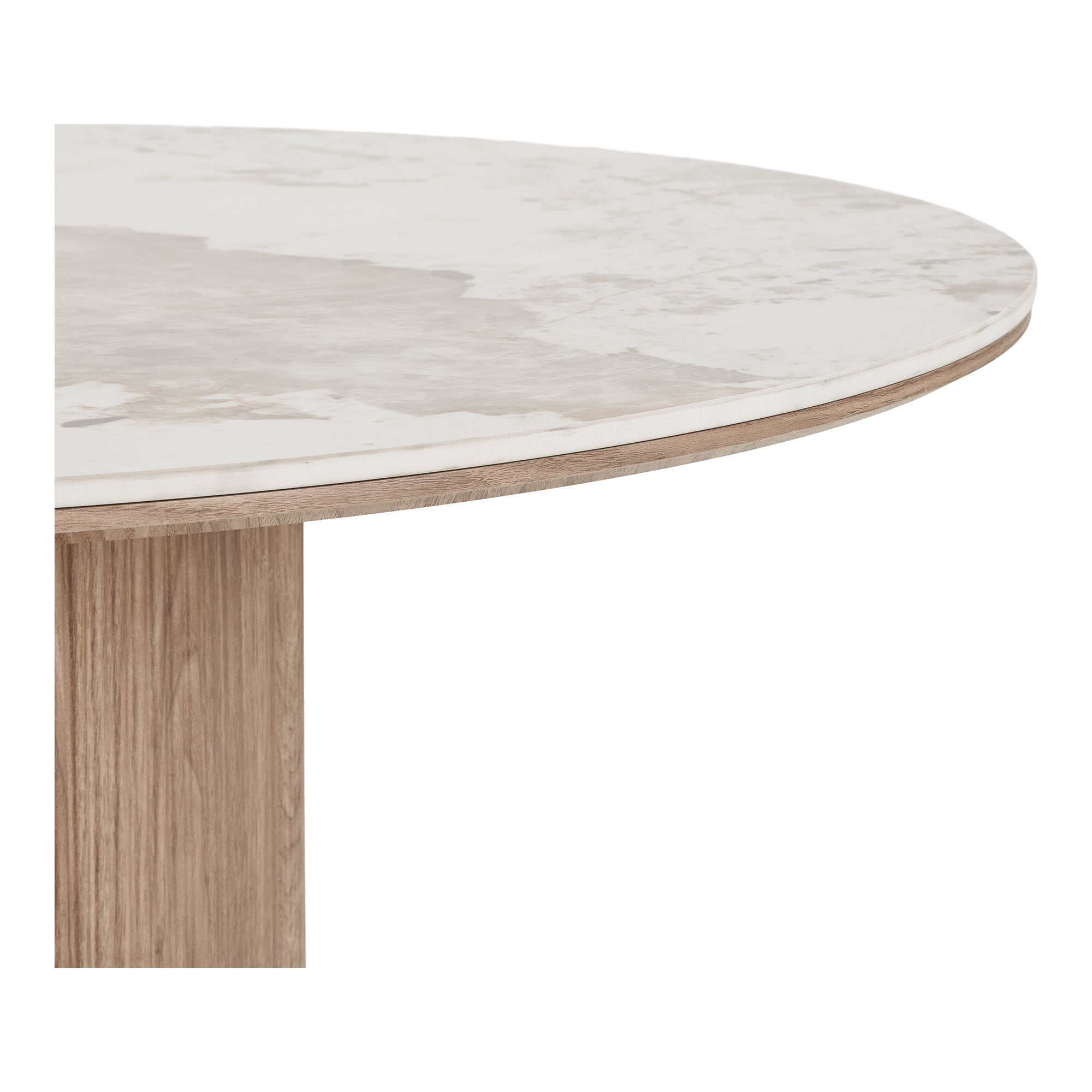 Athens Dining Table (White / Dark Brown) - Bellavé Studio