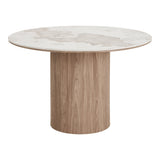 Athens Dining Table (White / Dark Brown) - Bellavé Studio