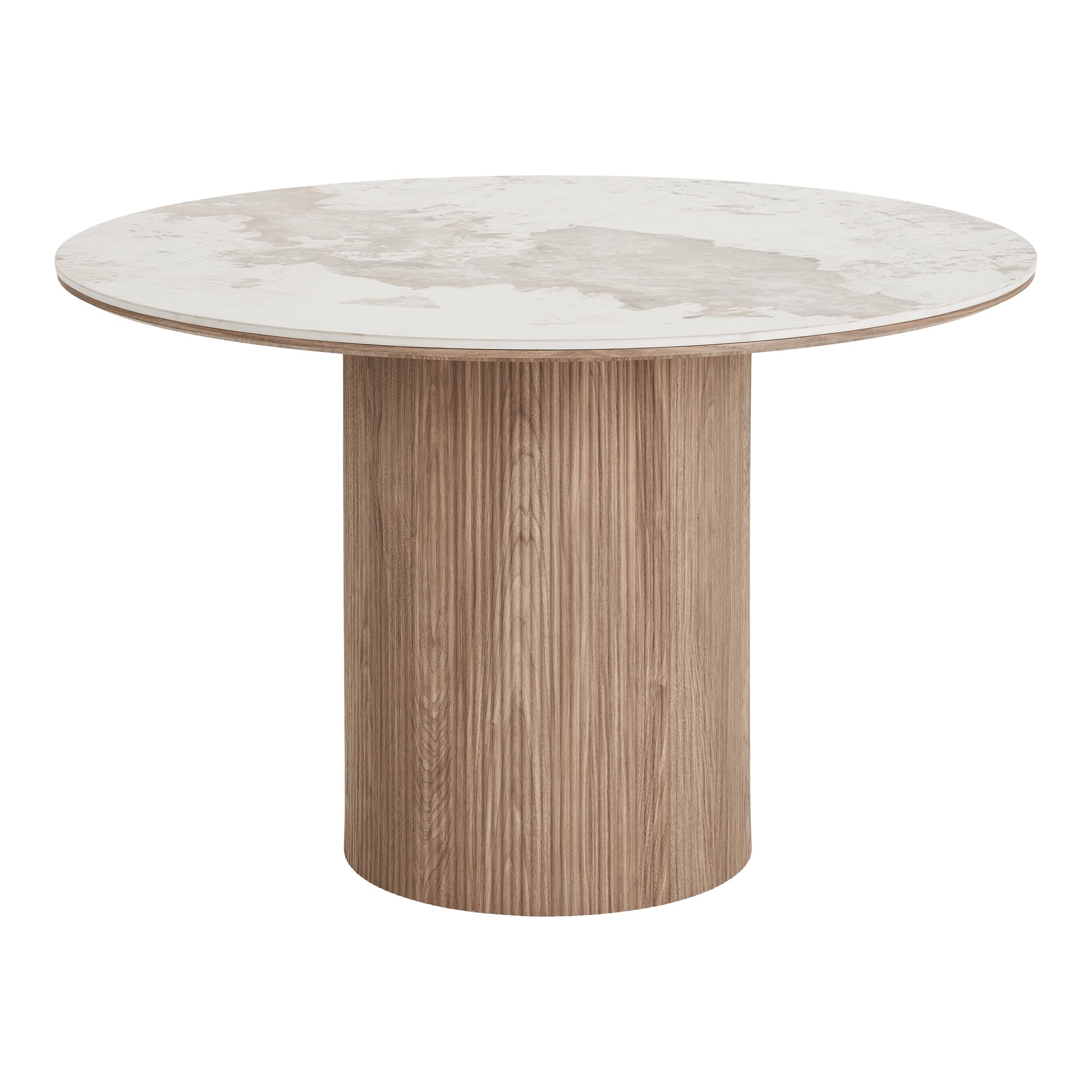 Athens Dining Table (White / Dark Brown) - Bellavé Studio