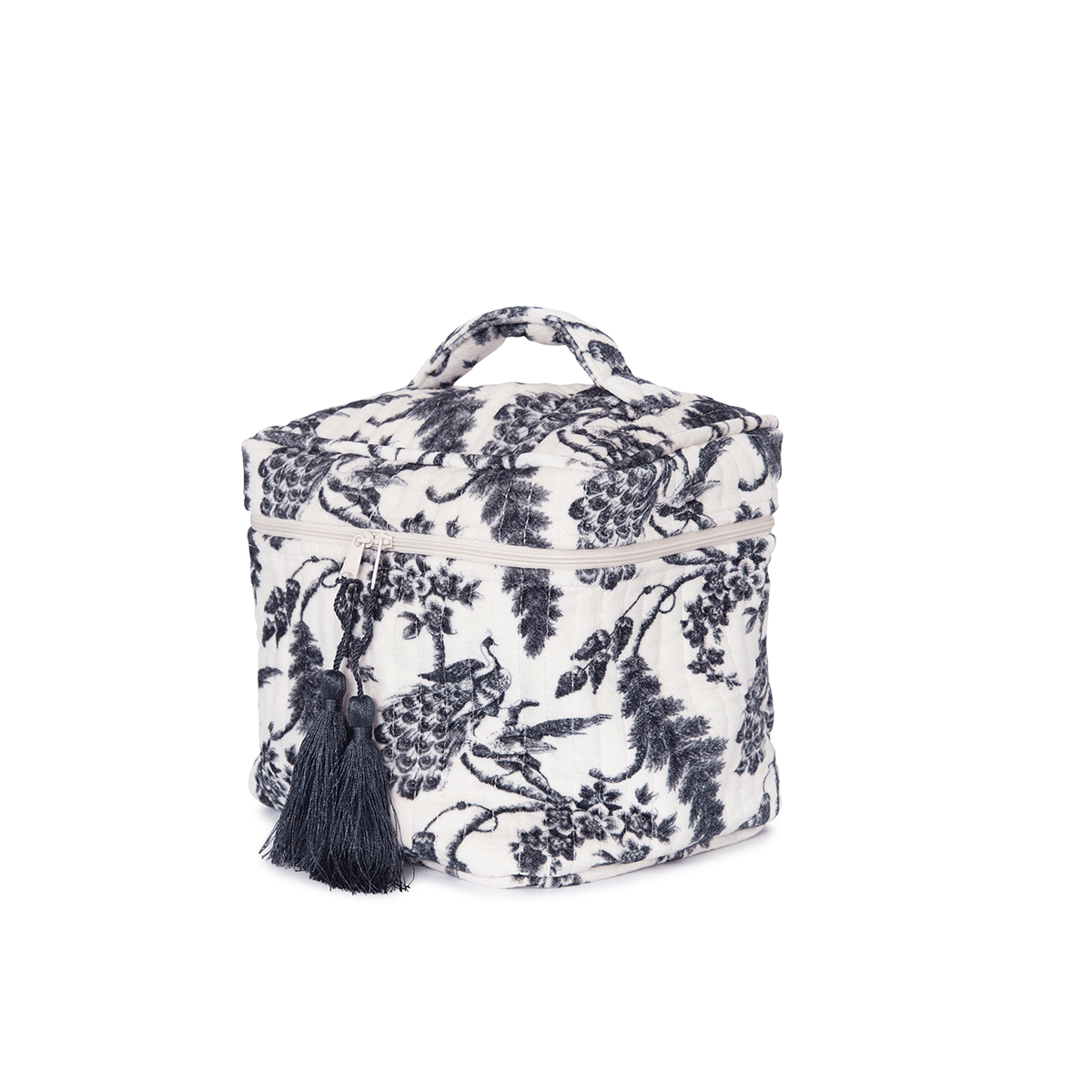 Beauty Bag Velvet - Vintage Blue Bird - Bellavé Studio