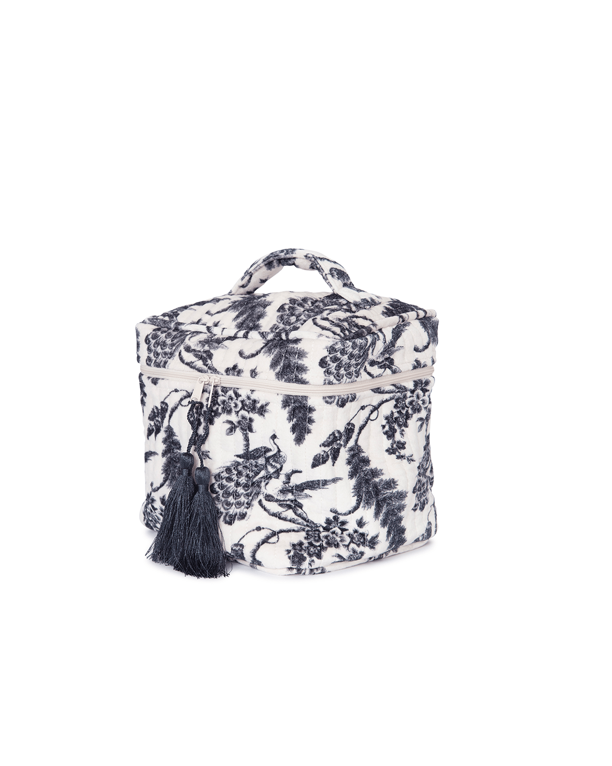 Beauty Bag Velvet - Vintage Blue Bird - Bellavé Studio