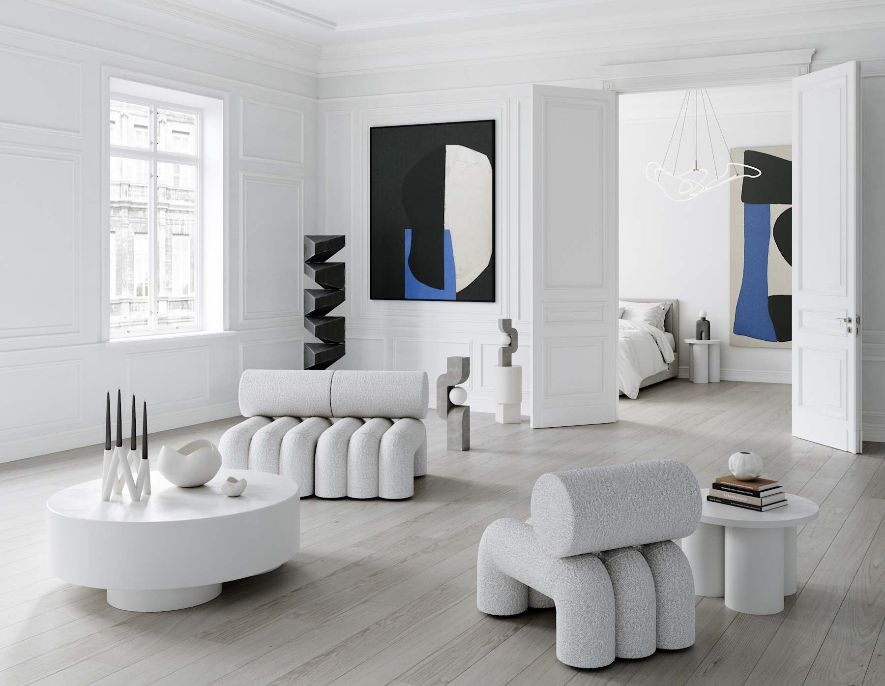 Big Foot Coffee Table, Big - Bone White - Bellavé Studio