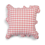 ByTimo Cushion Cover with Volang 50x50 – Pink Checks - Bellavé Studio