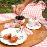ByTimo Cushion Cover with Volang 50x50 – Pink Checks - Bellavé Studio