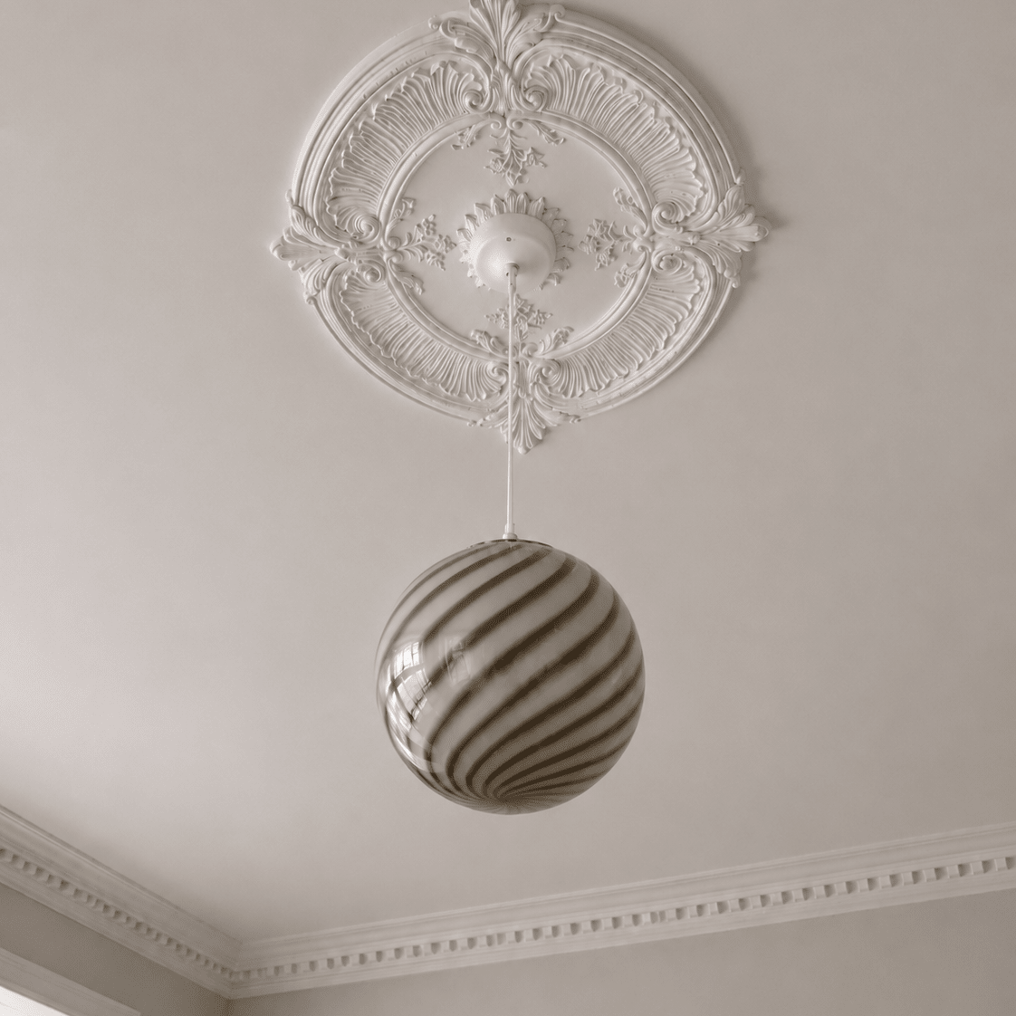Candy Coffee Swirl Murano Pendant Lamp – Ø30 - Bellavé Studio