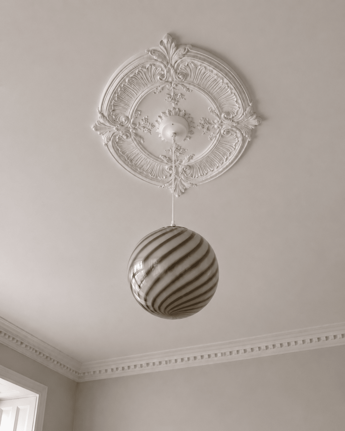 Candy Coffee Swirl Murano Pendant Lamp – Ø30 - Bellavé Studio