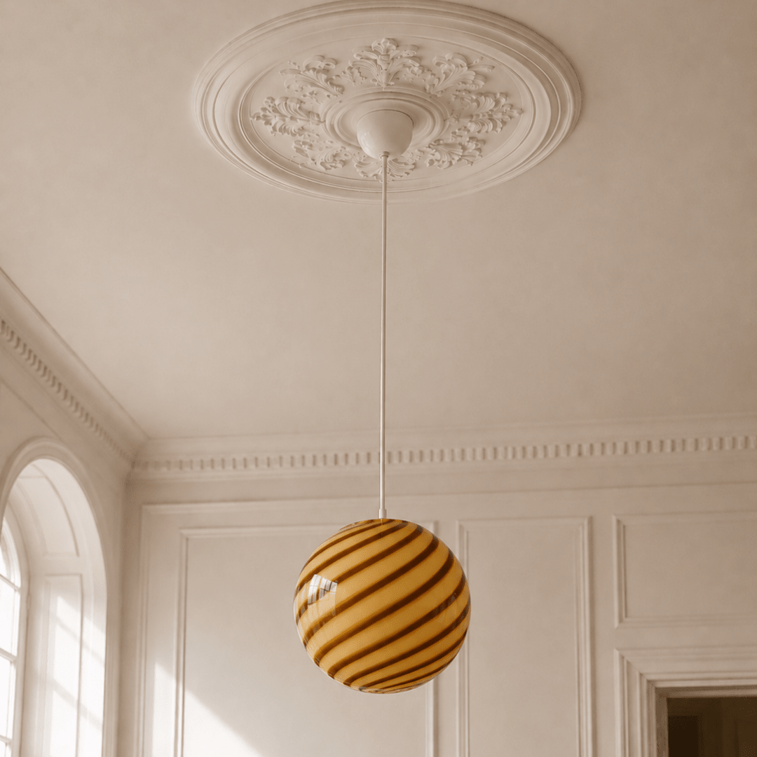 Candy Honey Swirl Murano Pendant Lamp – Ø40 - Bellavé Studio
