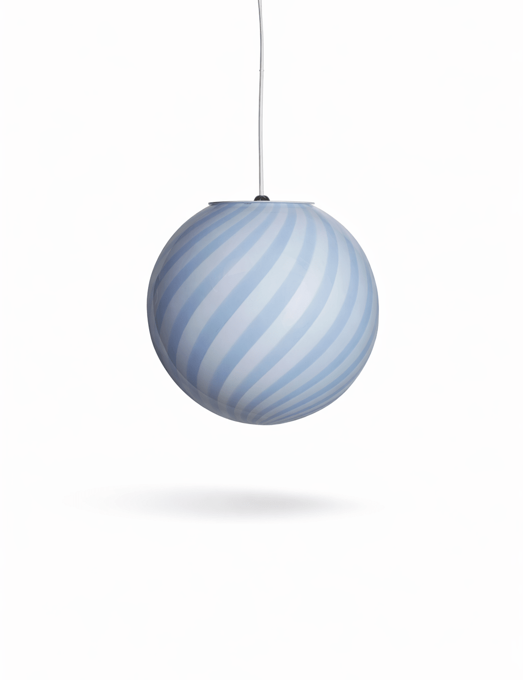 Candy Light Blue Swirl Murano Pendant Lamp – Ø20 - Bellavé Studio