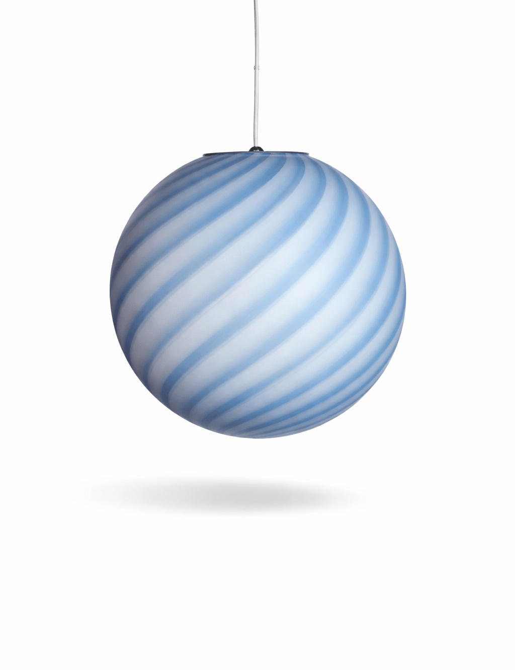 Candy Light Blue Swirl Murano Pendant Lamp – Ø30 - Bellavé Studio