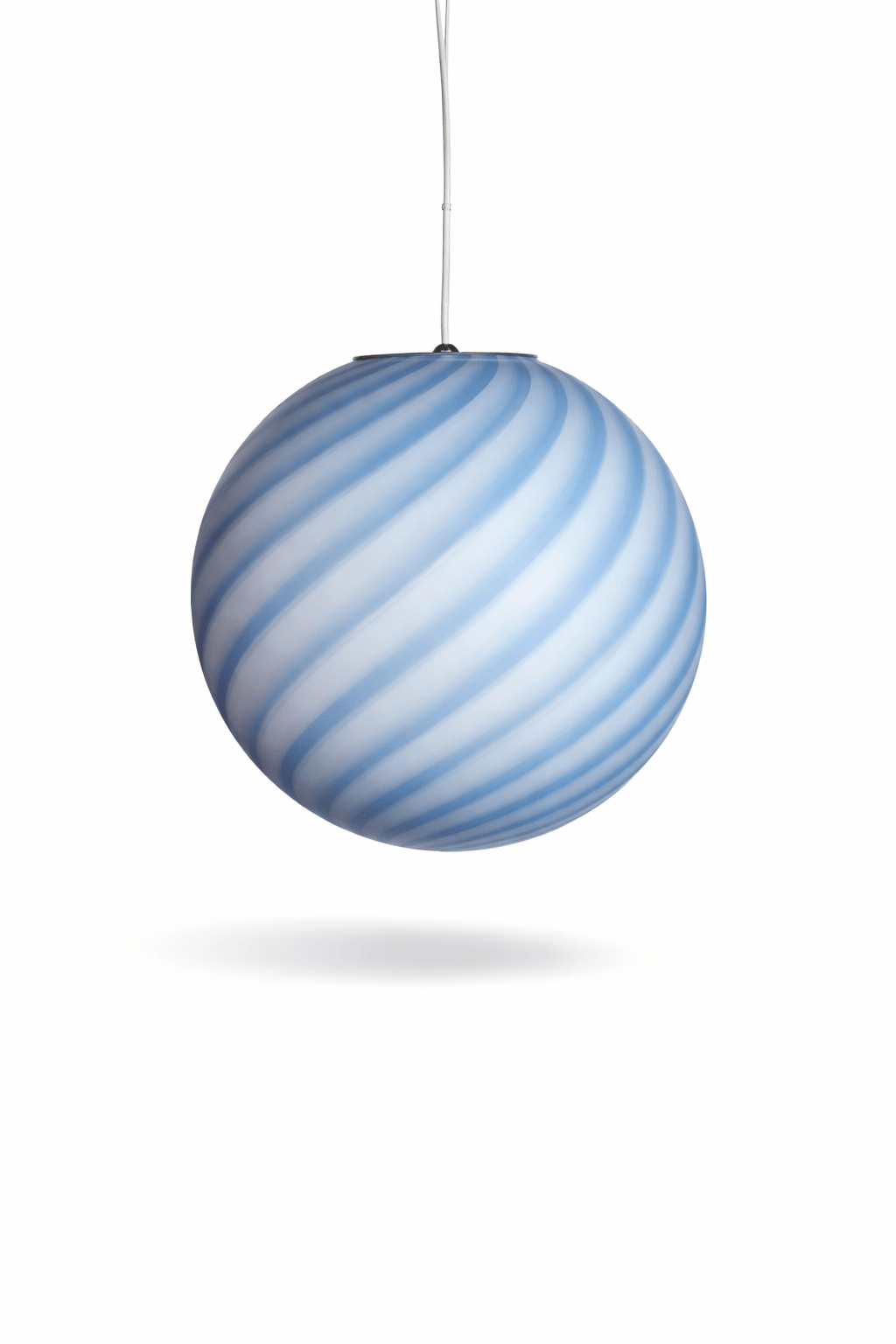 Candy Light Blue Swirl Murano Pendant Lamp – Ø30 - Bellavé Studio