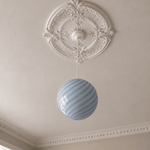 Candy Light Blue Swirl Murano Pendant Lamp – Ø30 - Bellavé Studio
