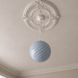 Candy Light Blue Swirl Murano Pendant Lamp – Ø30 - Bellavé Studio