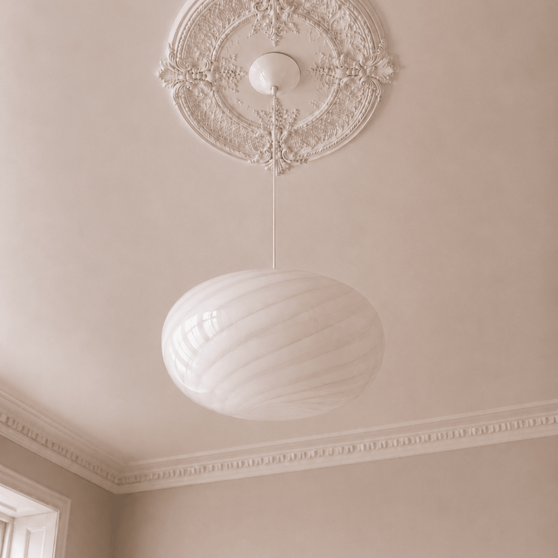 Candy Light Pink Murano Pendant Lamp – Ø40 - Bellavé Studio