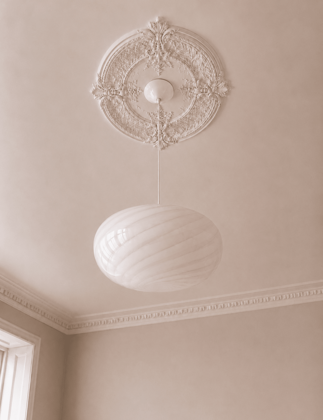 Candy Light Pink Murano Pendant Lamp – Ø40 - Bellavé Studio
