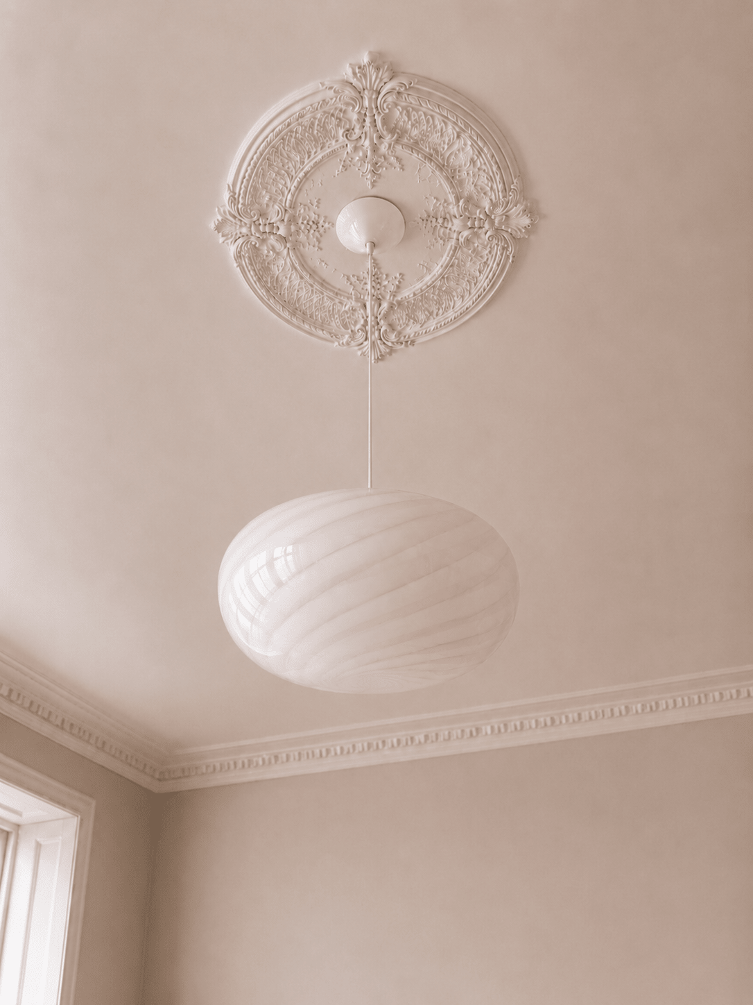 Candy Light Pink Murano Pendant Lamp – Ø40 - Bellavé Studio