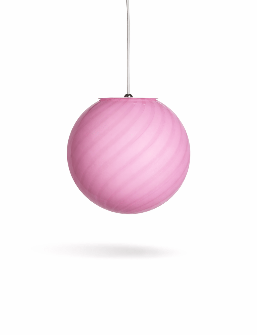 Candy Pink Swirl Murano Pendant Lamp – Ø20 - Bellavé Studio