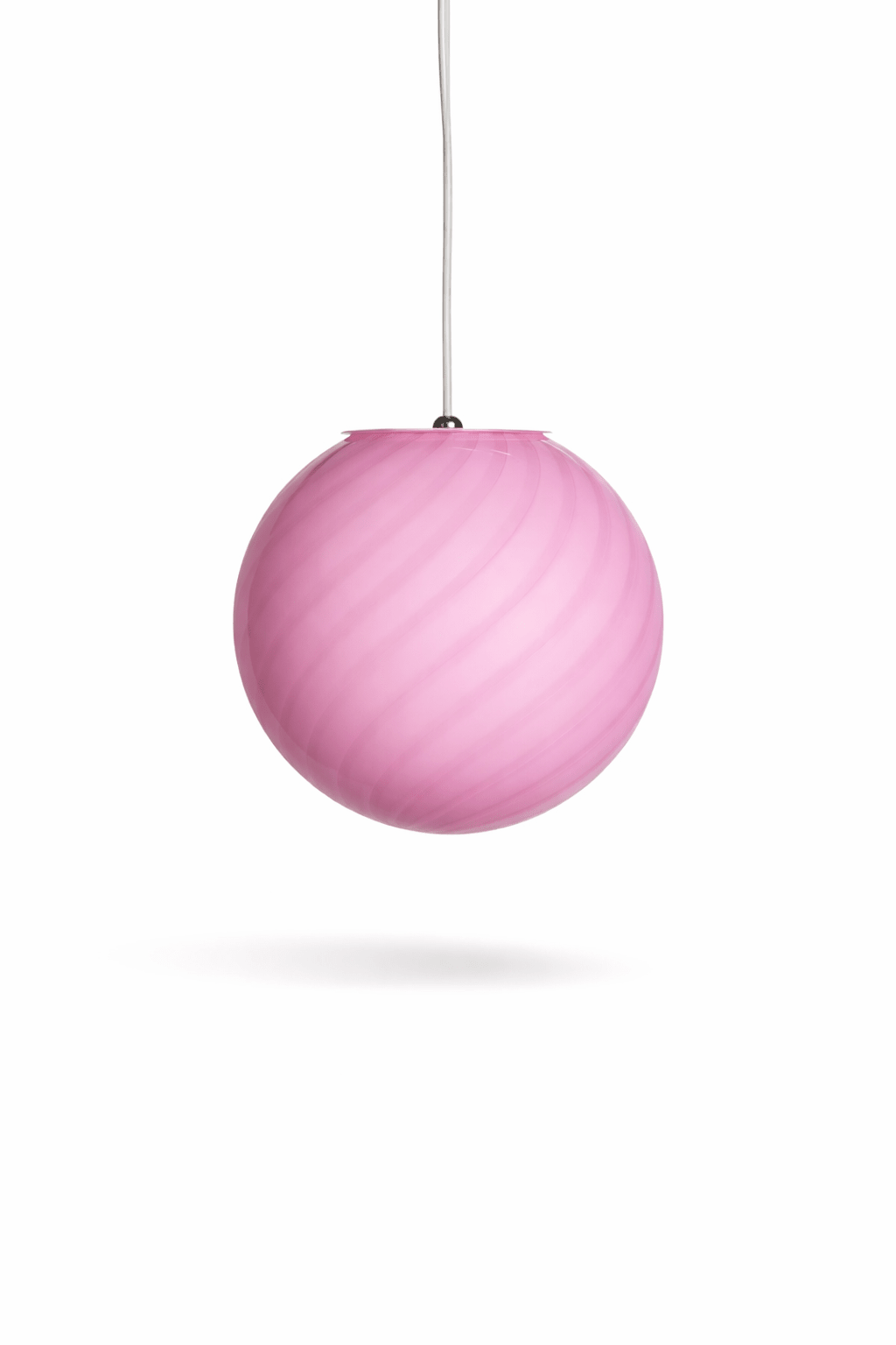 Candy Pink Swirl Murano Pendant Lamp – Ø20 - Bellavé Studio