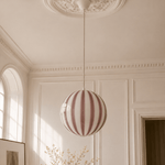 Candy Swirl Murano Pendant Lamp – Dark Purple & White Ø40 - Bellavé Studio