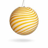 Candy Swirl Murano Pendant Lamp – White & Yellow Ø40 - Bellavé Studio