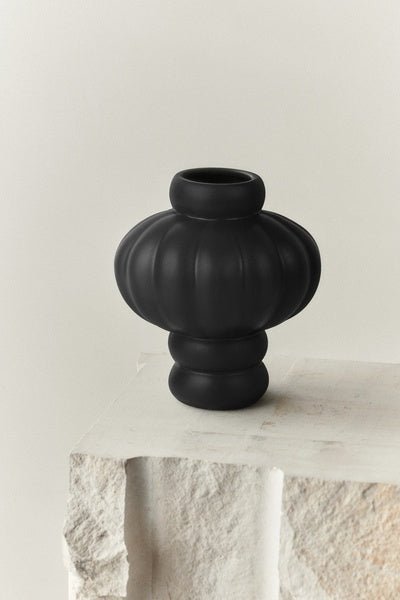 Ceramic Balloon Vase 02 20cm – Ink Black - Bellavé Studio