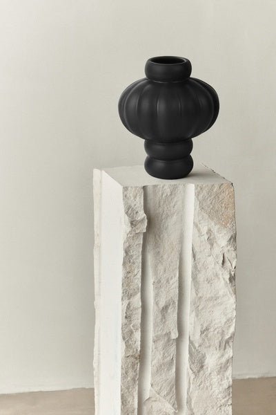 Ceramic Balloon Vase 02 20cm – Ink Black - Bellavé Studio