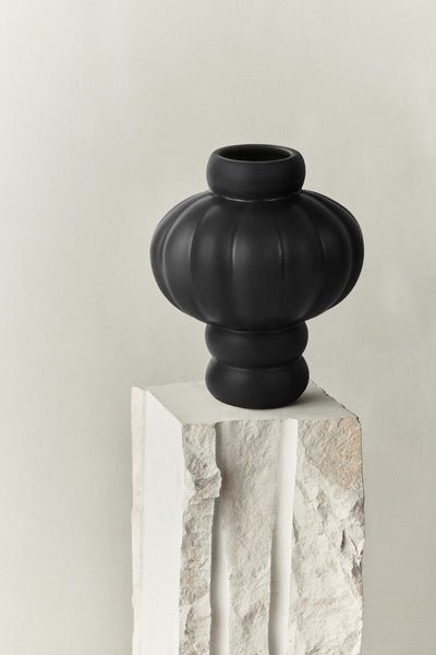Ceramic Balloon Vase 02 20cm – Ink Black - Bellavé Studio
