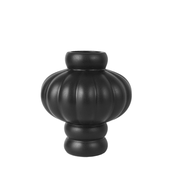 Ceramic Balloon Vase 02 20cm – Ink Black - Bellavé Studio