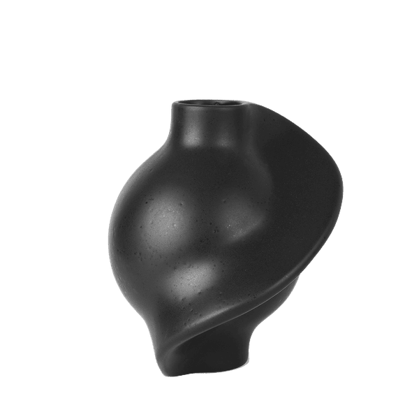 Ceramic Pirout Vase 01 22cm Black - Bellavé Studio