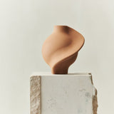 Ceramic Pirout Vase 01 22cm Sanded Ocker - Bellavé Studio