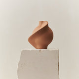 Ceramic Pirout Vase 01 22cm Sanded Ocker - Bellavé Studio