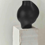 Ceramic Pirout Vase 02 42cm Black - Bellavé Studio