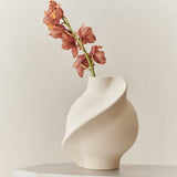 Ceramic Pirout Vase 02 42cm Raw White - Bellavé Studio